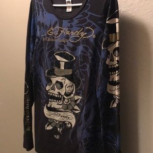 Ed Hardy long sleeve tee/mini dress